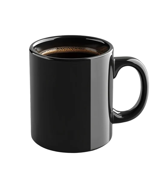 Black Coffee Mug
