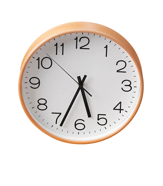 Orange Wall Clock